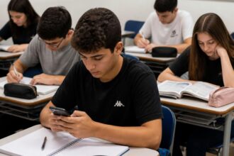 Alunos em sala de aula