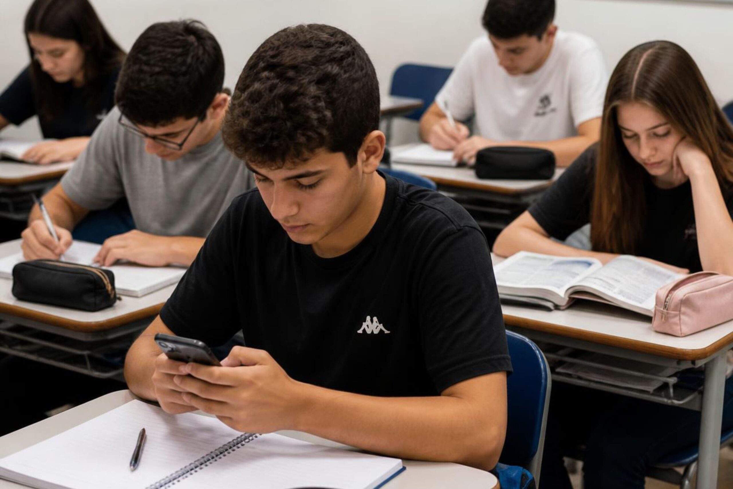 Alunos em sala de aula